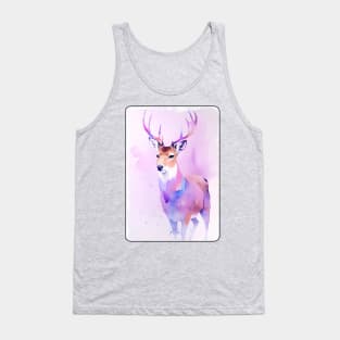 Deer Watercolor Portrait 3 Tank Top